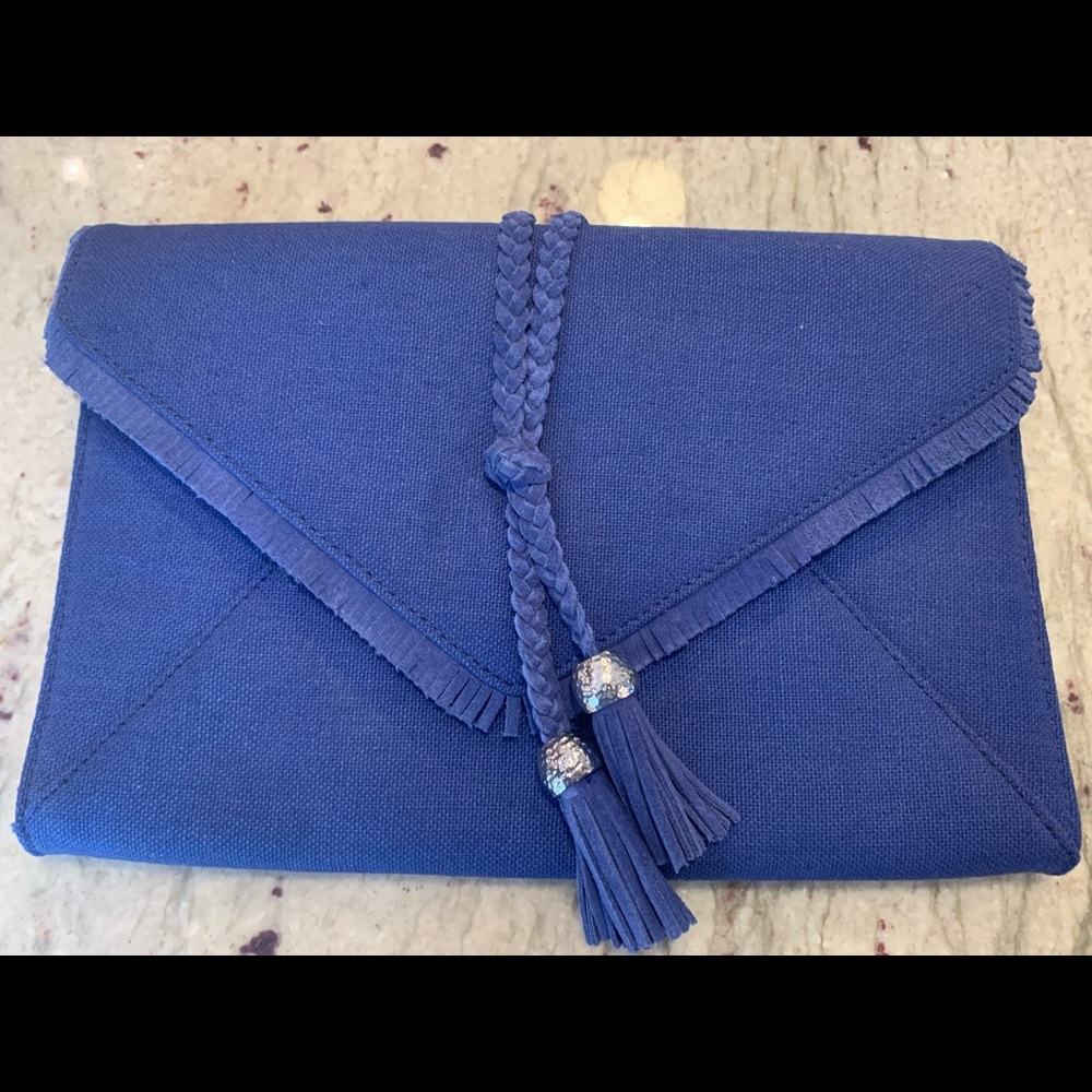 Royal blue clutch purse